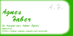 agnes haber business card
